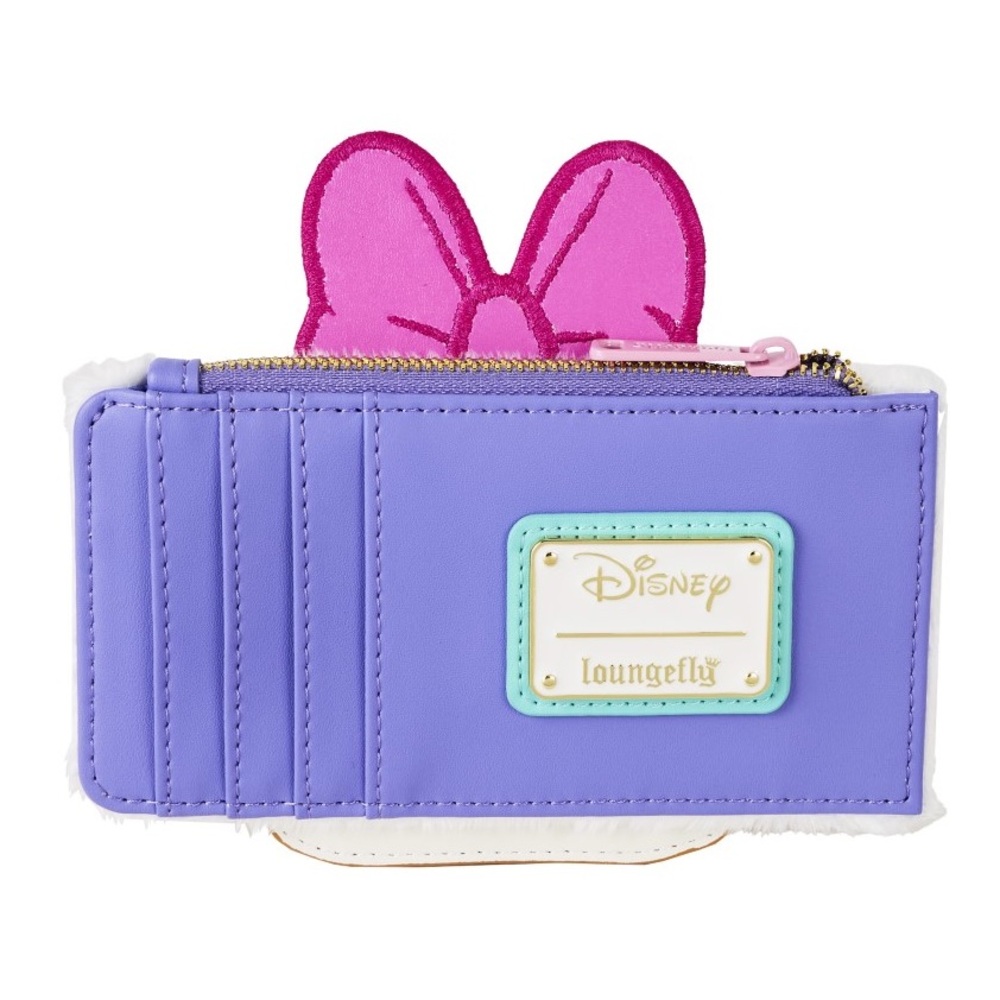 Loungefly Disney Daisy Duck Cardholder Plush Card Wallet With Zipper Pocket New - Picture 2 of 3